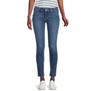 HUDSON Medium Wash Blue Collin Flap Mid-Rise Waist Skinny Crop Jeans Size 27